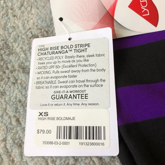 Athleta HR Bold Stripe Chaturanga Tight NWT XS - Picture 2 of 6